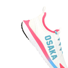 Osaka Furo Play Junior Hockey Shoe White/Retro Blue/Raspberry 25/26