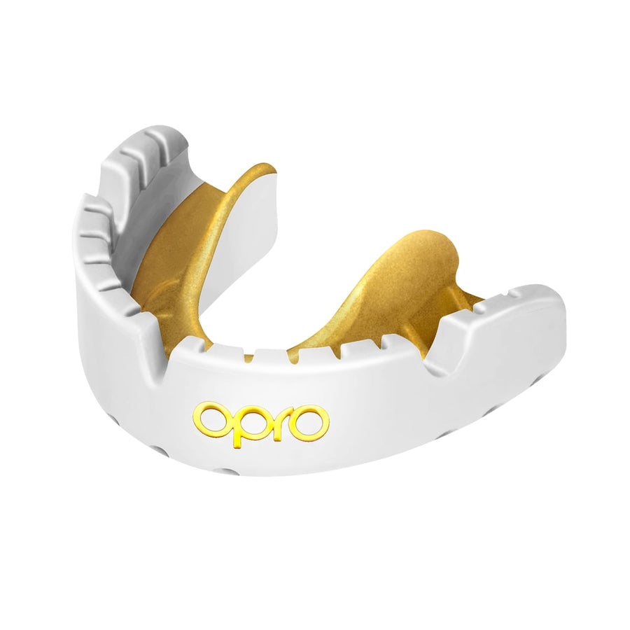Opro Gold Braces Gumshield- White/Gold (Age 10+)