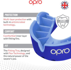 Opro Silver- Blue (JR Under 10)