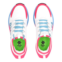 Osaka Furo Play Junior Hockey Shoe White/Retro Blue/Raspberry 25/26