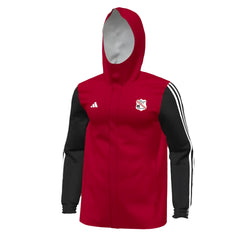 Harlequins Adidas Junior Rain Jacket Red/blk