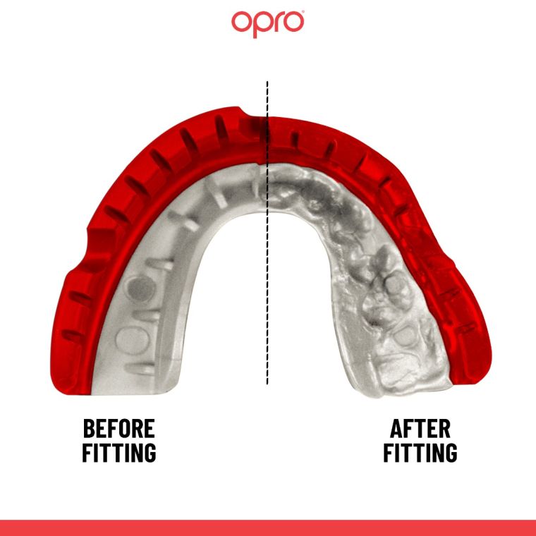 Opro Senior Gold Braces Gumshield- Red